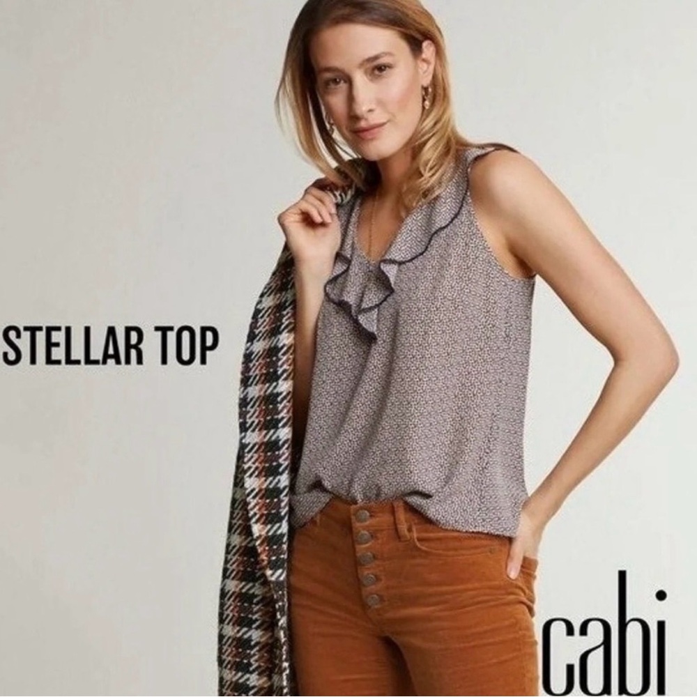 CAbi Stellar Sleeveless Blouse Size Medium
